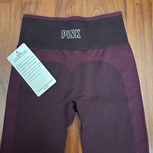VS PINK maroon no seam high rise workout legging